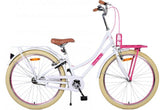 Volare Excellent Kinderfiets - Meisjes - 26 inch - Wit - Twee handremmen - Witte meisjesfiets met handremmen, gesloten kettingkast en reflectoren Hoogwaardige, verstelbare en duurzame meisjesfietsen bij Fitmarktnl